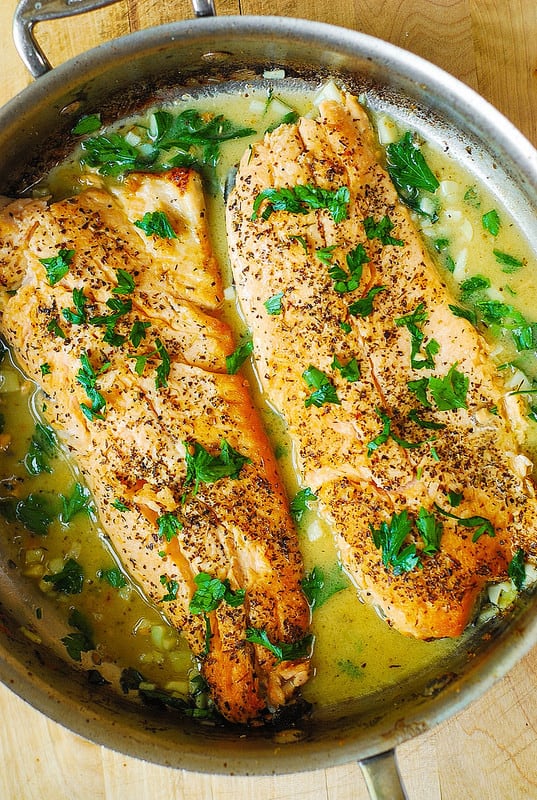 Trout with Garlic Lemon Butter 